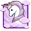 Kawaii purple unicorn theme