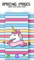 Kawaii Unicorn fonds d'écran Affiche