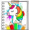 Unicornio lindo para colorear