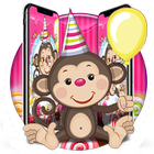 Kawaii Cute Candy Monkey Theme icône