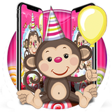 Kawaii Cute Candy Monkey Theme icon