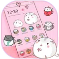 Cute Cup Cat Theme Kitty Wallpaper & icon pack