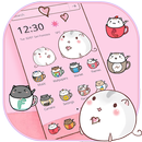 Kawaii Kitty Chủ đề Tách con mèo hình nền Cup cat APK