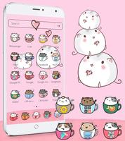 Kawaii kitty tema vaso gato wallpaper Cup cat captura de pantalla 1