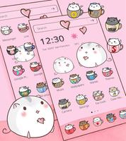 Kawaii kitty tema vaso gato wallpaper Cup cat captura de pantalla 2