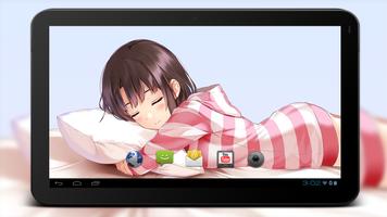 Sleeping Girl Anime Wallpaper اسکرین شاٹ 3
