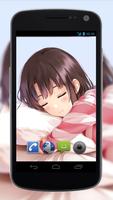 Sleeping Girl Anime Wallpaper Affiche