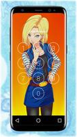 Android 18 (Lazuli) Anime Lockscreen Wallpaper capture d'écran 3