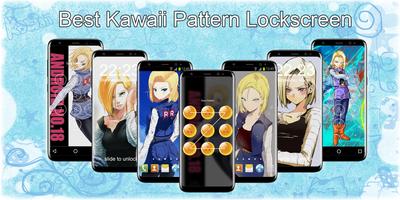 Android 18 (Lazuli) Anime Lockscreen Wallpaper Affiche