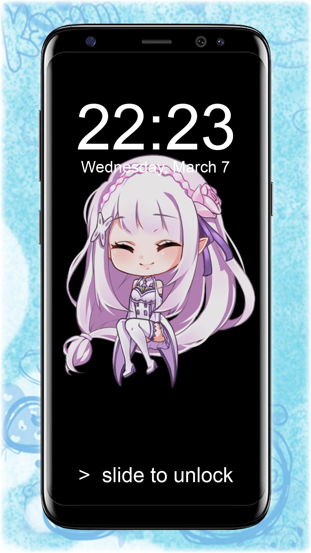 Android 用の Chibi Emilia Pattern Lockscreen And Wallpaper Apk をダウンロード