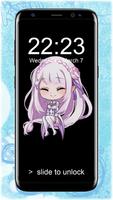 Chibi Emilia Pattern Lockscreen and Wallpaper Screenshot 2