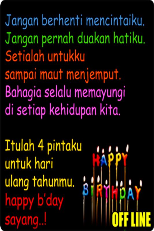  Kata  Ucapan Selamat Ulang Tahun  Buat  Pacar  for Android 