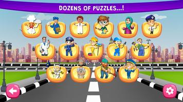 Kids Professions And Tools Puzzle постер