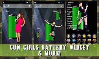 Gun Girls Battery Widget Affiche