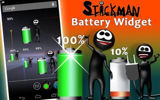 Stickman Battery Widget Affiche