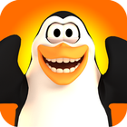 Süßes kleines Sprechen Pinguin Zeichen