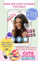 Cute Photo Stickers for Girls Affiche