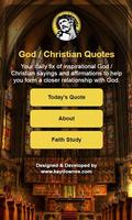 Daily God / Christian Quotes Affiche