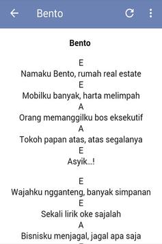 Bento Lirik Dan Chord Chord Walls