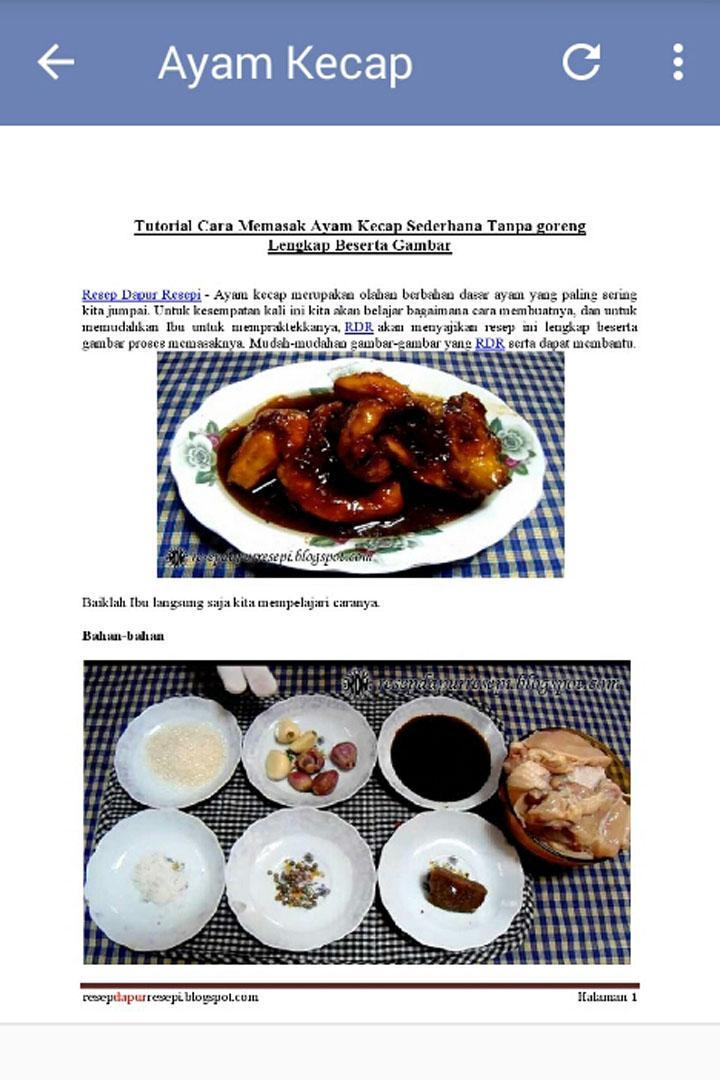 Resep Masakan Sederhana For Android Apk Download