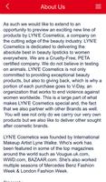 برنامه‌نما LYNE COSMETICS عکس از صفحه