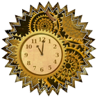 FREE Gold Clock Live Wallpaper icono