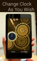 FREE Gold Clock Live Wallpaper تصوير الشاشة 1