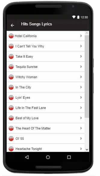 Eagles Top Lyrics APK pour Android Télécharger