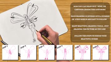 Learn to draw Winx and Winx capture d'écran 2