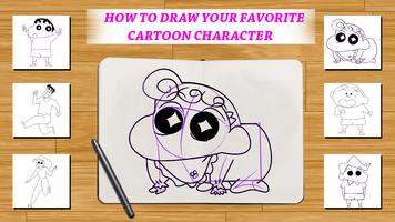 Learn to draw Shin And Chan penulis hantaran