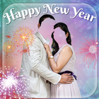 New year Couple Photo Suite 2018 آئیکن