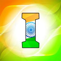 Indian Flag Letter Wallpaper постер