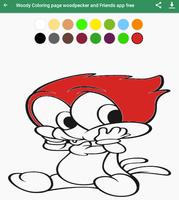 woody coloring pages woodpecker game free 截图 2