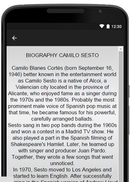 Camilo Sesto Music Lyrics screenshot 2