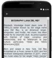 Lana Del Rey Music Lyrics تصوير الشاشة 2