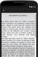 Lee Brice Music Lyrics capture d'écran 2