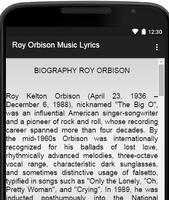 Roy Orbison Music Lyrics capture d'écran 2
