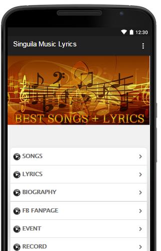 Singuila Music Lyrics APK pour Android Télécharger