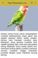 Kicau Lovebird Muka Salem Gacor ảnh chụp màn hình 2