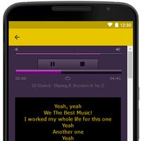 Best Of DJ Khaled Lyrics With Music اسکرین شاٹ 3