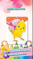Chicken Drawing Coloring Book poster