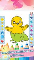 Chicken Drawing Coloring Book screenshot 2
