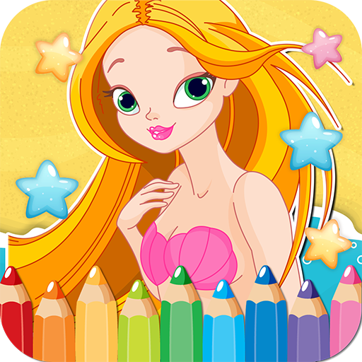 Mermaid Drawing Coloring Book