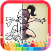 ﻿Ninja Coloring book game for kids