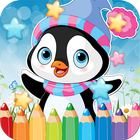 Penguin Drawing Coloring Book icon