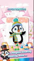 Penguin Drawing Coloring Book Affiche