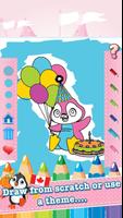 Penguin Drawing Coloring Book screenshot 2