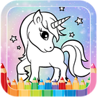 ﻿Livre de coloriage Licorne icône