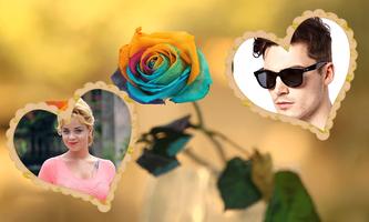 Love Heart Dual Photo Frame الملصق