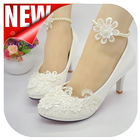 model of wedding shoes collection. icon